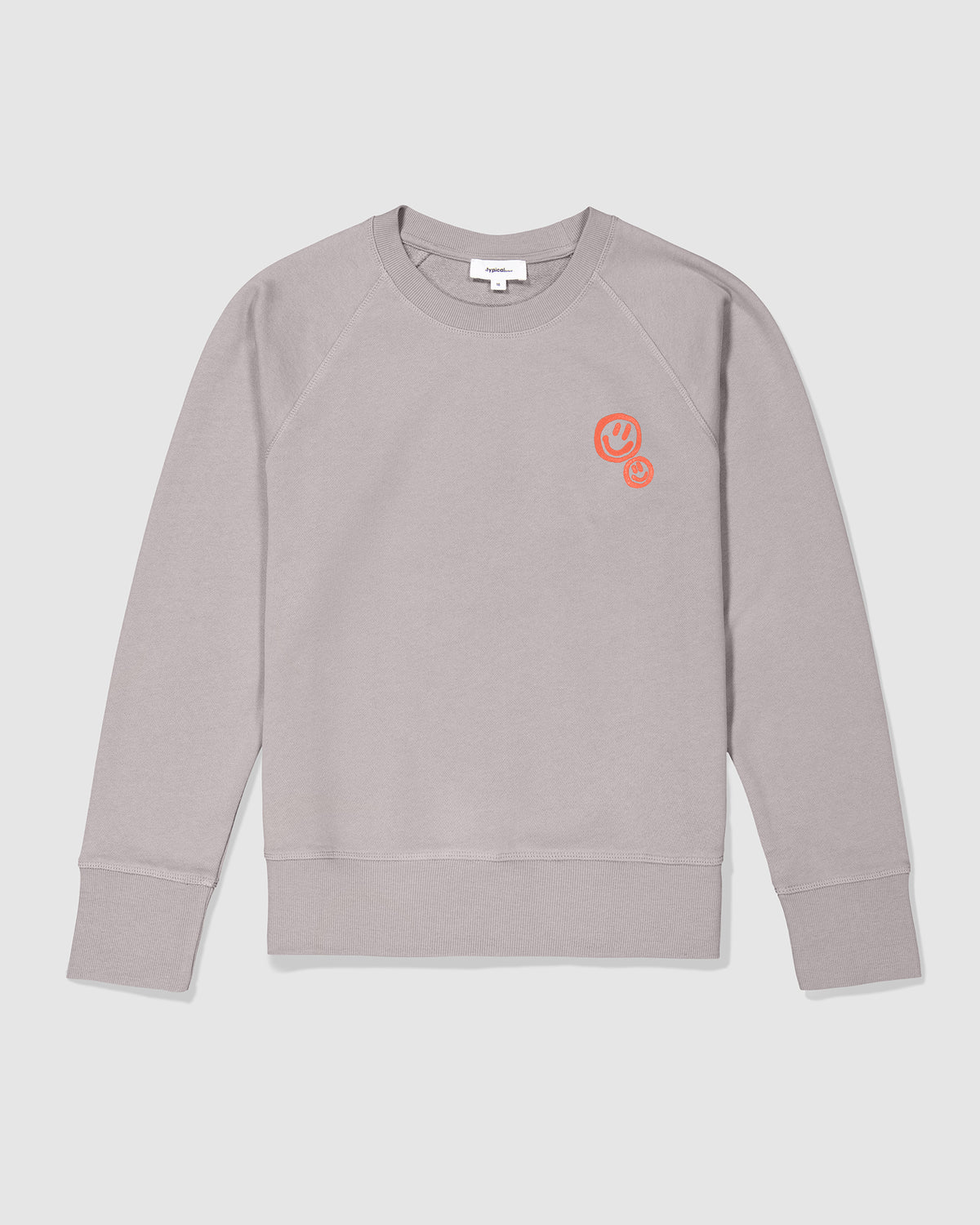 Double Smiley Print Crew Sweat